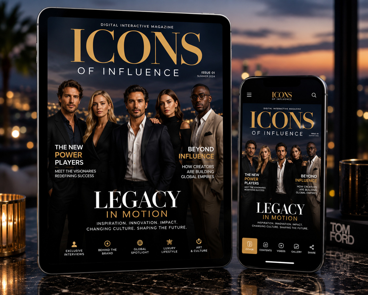 Premium digital interactive magazines