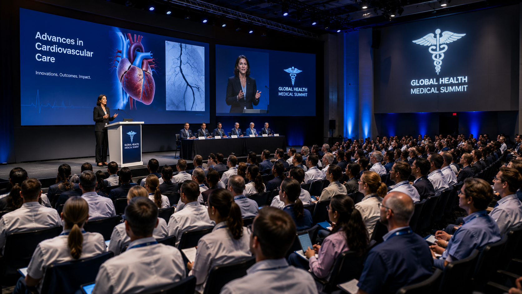 A global healthcare summit attended by medical professionals